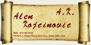 Alen Kojčinović vizit kartica